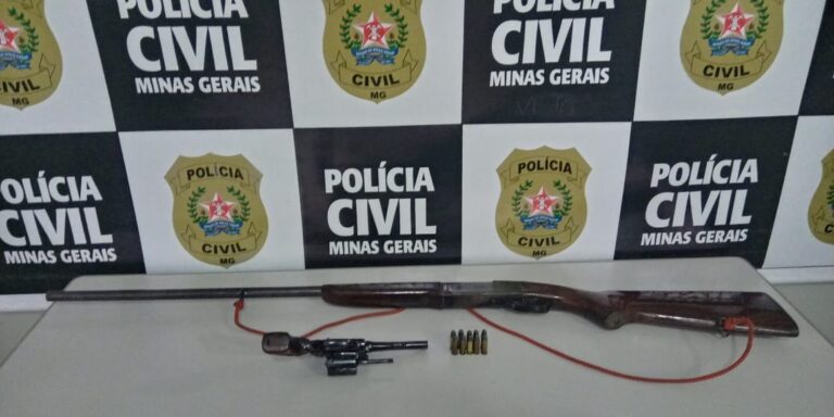PCMG prende fazendeiro na zona rural de Gurinhatã por porte ilegal de arma de fogo