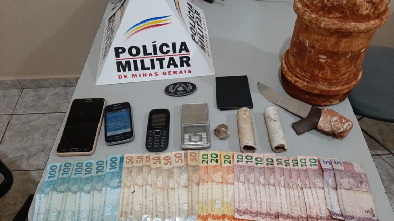 Homem de 27 anos é preso pela PMMG em Ituiutaba pelo crime de tráfico de drogas