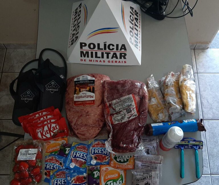 Homem de 42 anos é preso em Ituiutaba pela PMMG depois de tentar furtar produtos em supermercado