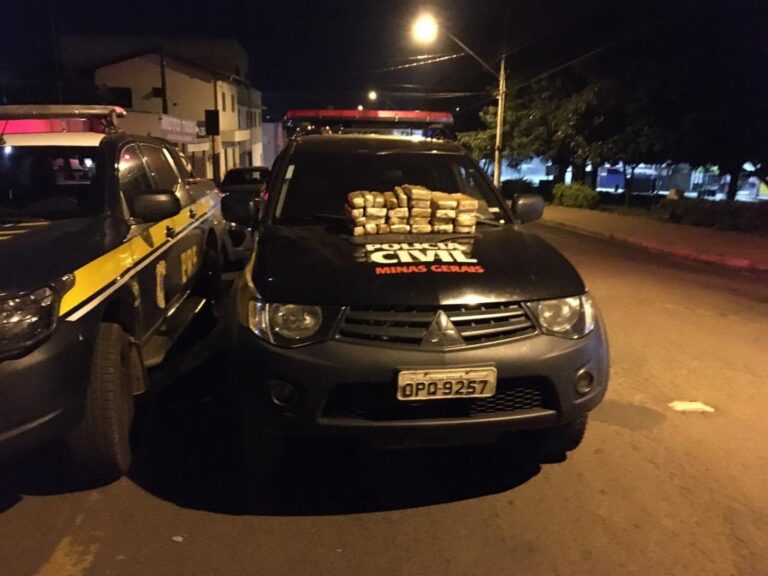 Operação conjunta da PCMG e PRF resulta  em 24 quilos de cocaína apreendidos