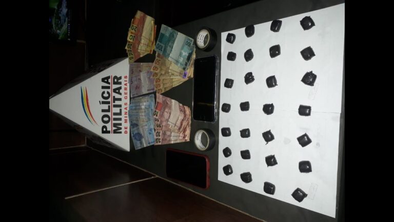 PMMG prende dois suspeitos de tráfico de drogas em distribuidora de bebidas na cidade de Prata (MG)