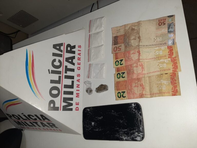 Dois indivíduos são conduzidos pela PMMG em Ituiutaba com cocaína e maconha