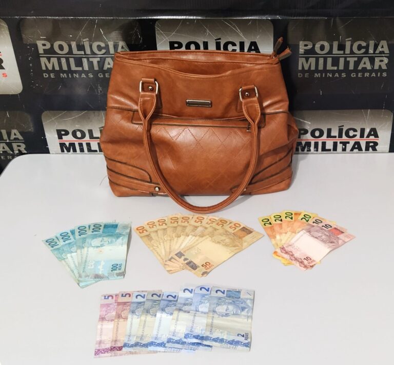 PM prende ladrão e recupera bolsa com materiais furtados, em Santa Vitória (MG)