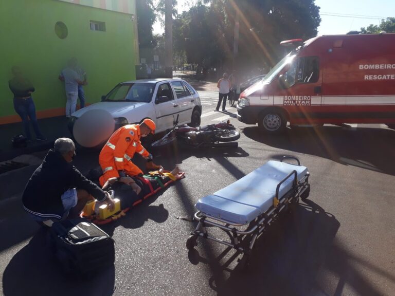 CBMMG socorre idoso vítima de atropelamento no Centro de Ituiutaba