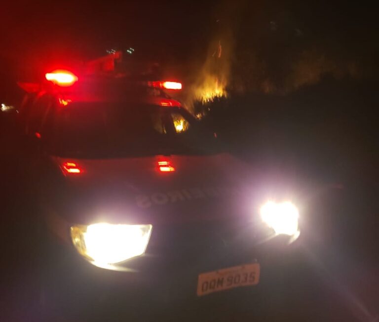 CBMMG combate incêndio em vegetação próximo ao Bairro Nova Ituiutaba