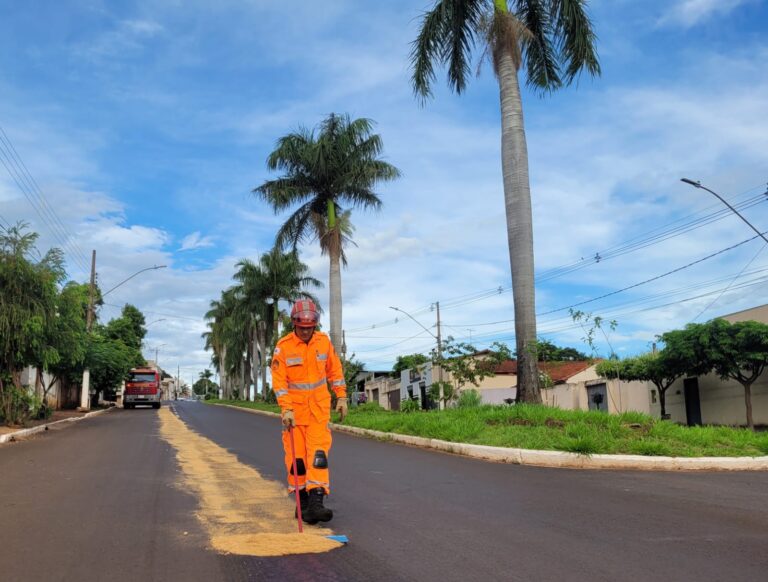 CBMMG é acionado em Ituiutaba para ocorrência de perigo de derrapagem