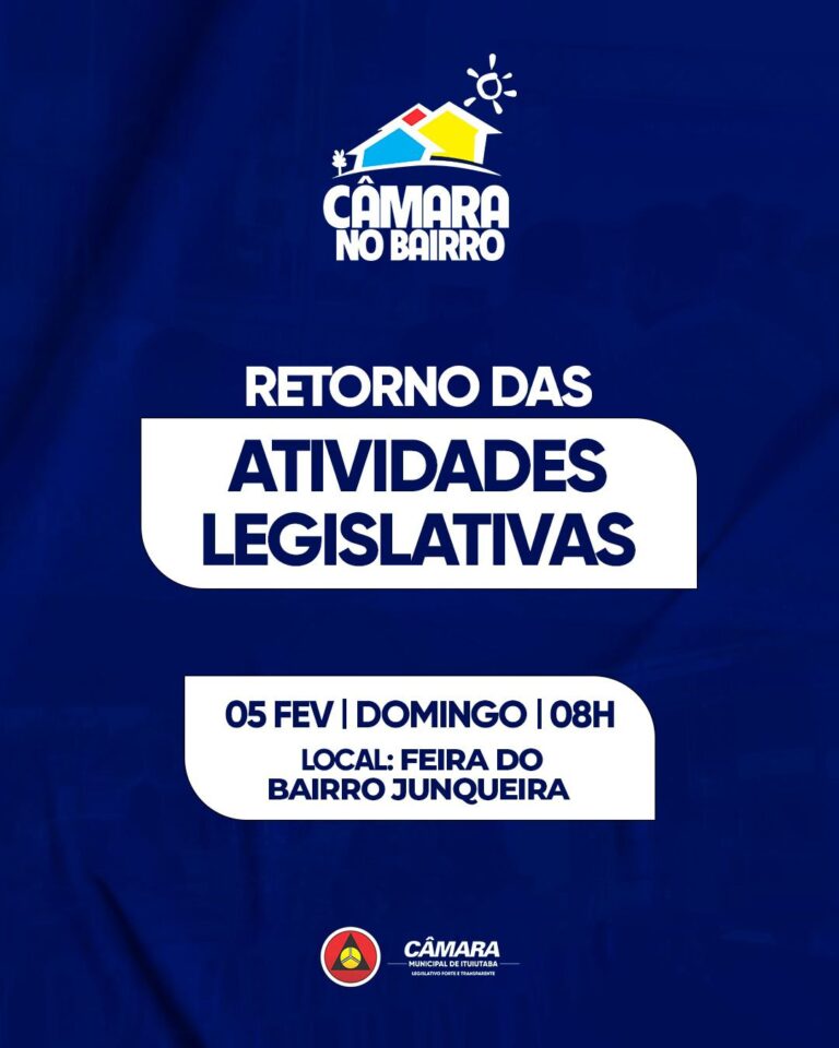 Projeto Câmara no Bairro retoma atividades a partir deste domingo (05), em Ituiutaba