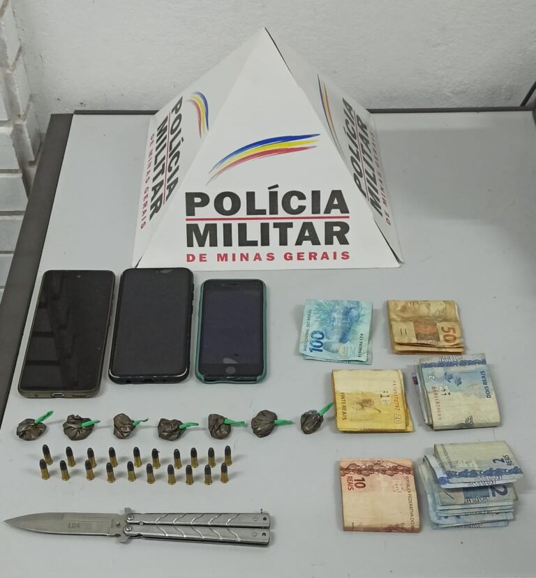 PM prende traficantes em Ituiutaba e apreende droga e munição de arma de fogo