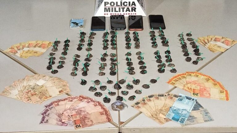PMMG prende 03 indivíduos em Ituiutaba e apreende 128 papelotes de cocaína
