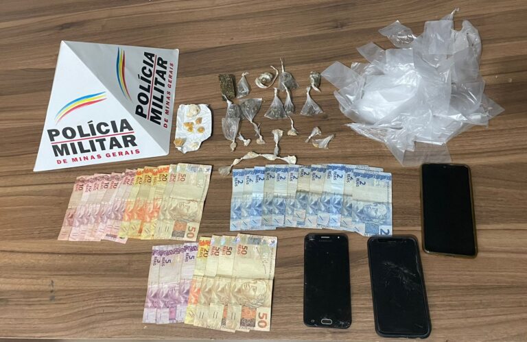 Quatro pessoas são presas pela PM por envolvimento com om tráfico, em Centralina