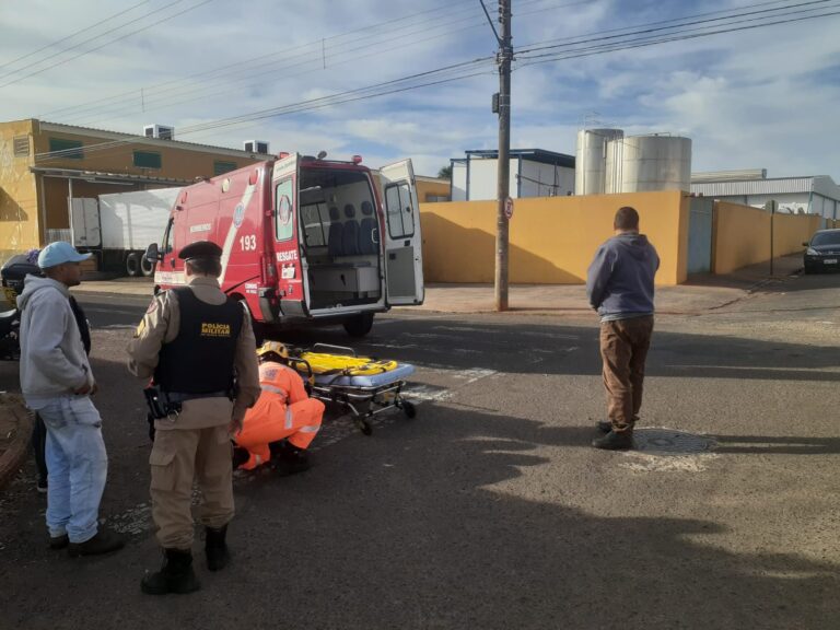 Motociclista acidentado em Ituiutaba é socorrido pelo CBMMG
