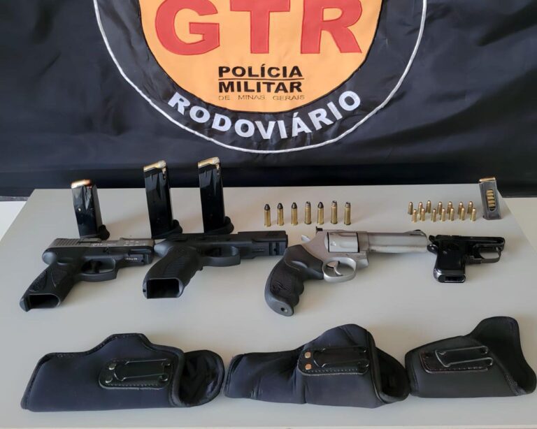 Homem é preso pela PMRv em Ituiutaba com quatro armas de fogo e munições ilegais