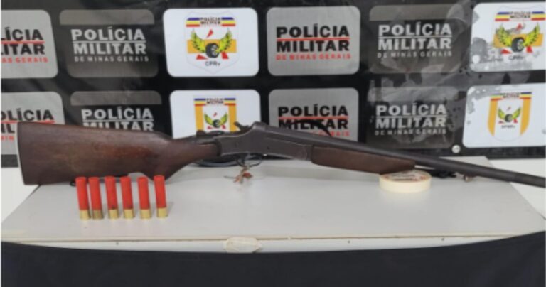 PMRv prende homem e apreende espingarda na MGC-154, em Ituiutaba