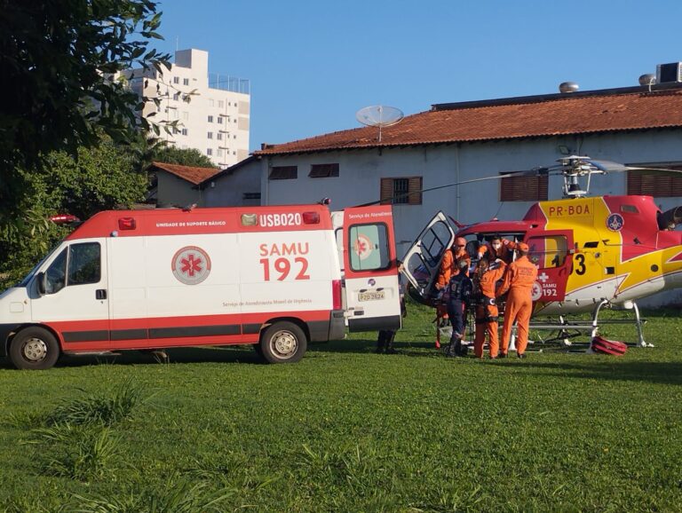 Ituiutabana é transferia à Uberlândia em estado grave de AVCH pelo helicóptero Arcanjo