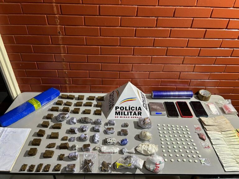 PM de Ituiutaba prende traficantes e aprende quase dois quilos de drogas no Bairro Maria Vilela