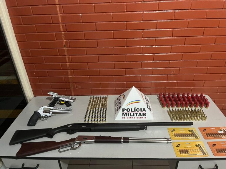 PM prende homicida em Ipiaçu, apreende armas de fogo e munições
