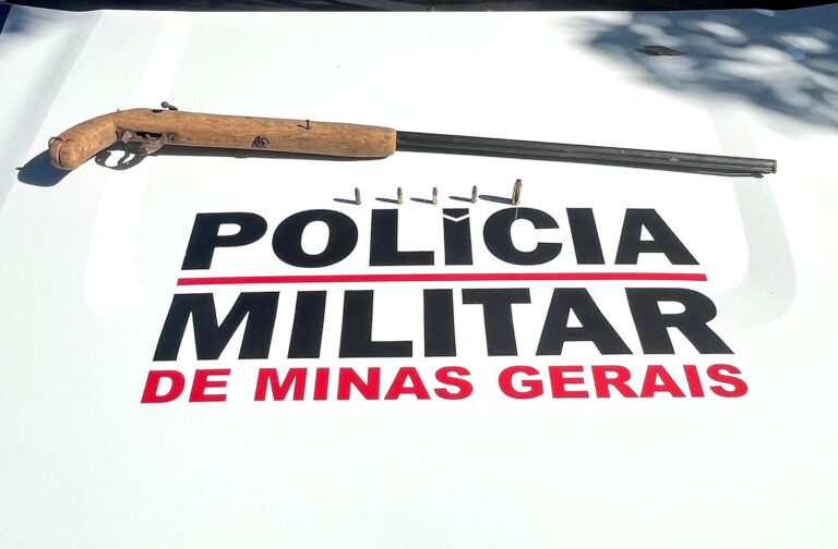 PM de Santa Vitória apreende arma de fogo e munições