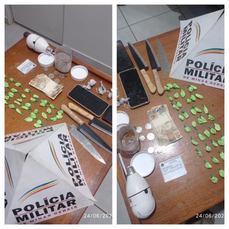 PM de Monte Alegre de Minas prende três traficantes e apreende drogas