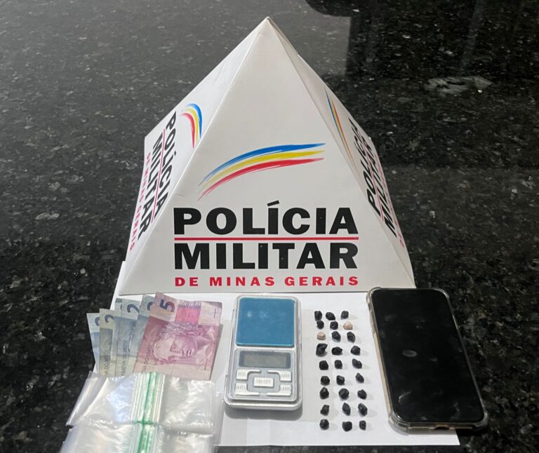 Polícia Militar prende suspeito de tráfico de drogas em Prata (MG)