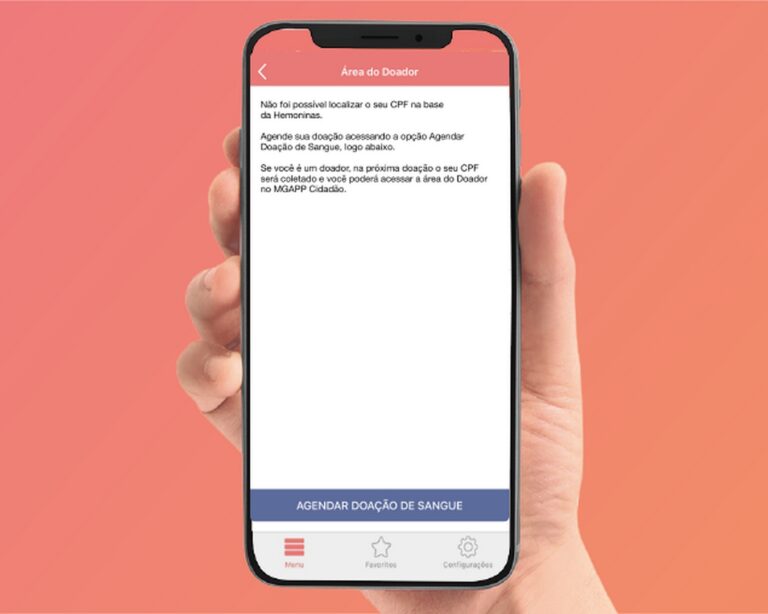 Governo de Minas e Hemominas lançam área exclusiva para doadores de sangue no MG App