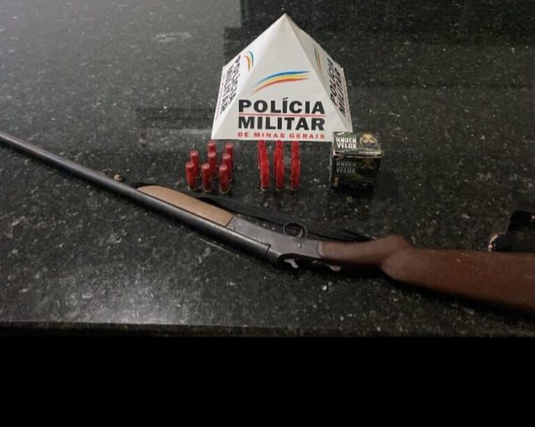 Homem é preso por posse ilegal de arma e munições na zona rural de Prata