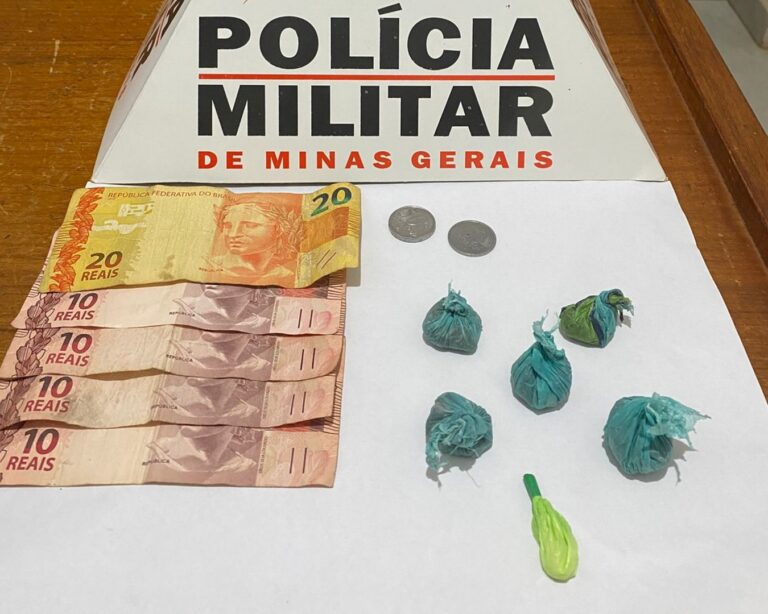 PM apreende drogas no bairro Flamengo em Monte Alegre de Minas