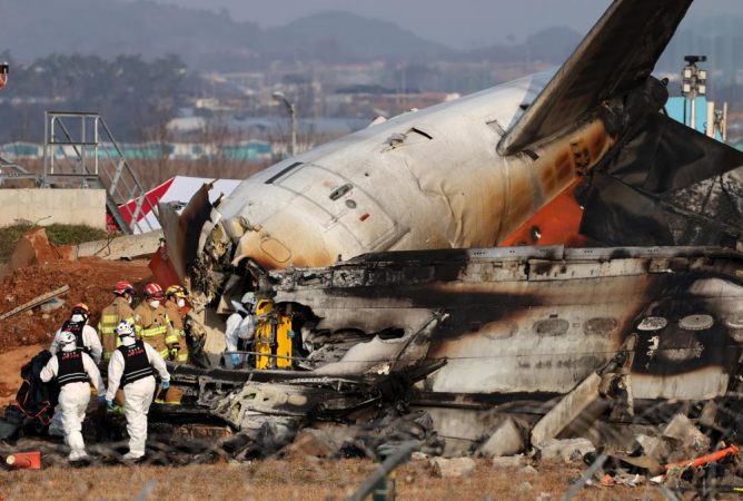 Acidente aéreo na Coreia do Sul deixa 179 mortos e 02 sobreviventes