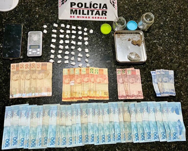 Polícia Militar apreende 51 papelotes de cocaína e 2 são presos em operação no Prata