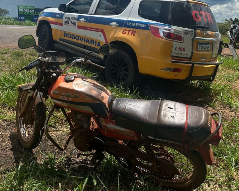 Motocicleta de procedência duvidosa é apreendida pela PM na BR-365, em Uberlândia