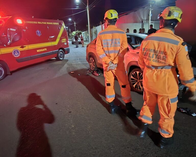 Mulher fica ferida em acidente no Bairro Independência, em Ituiutaba (MG)
