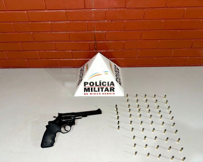 Homem é preso pela PMMG com revólver e 56 munições durante abordagem na MGC-154