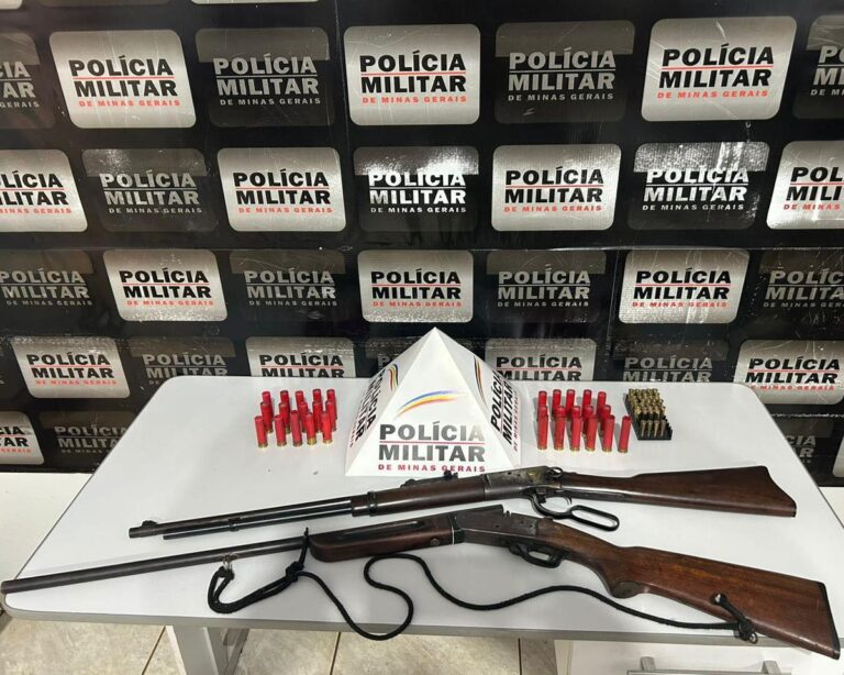 Agressor é preso pela PM por violência doméstica e posse ilegal de armas em Santa Vitória (MG)