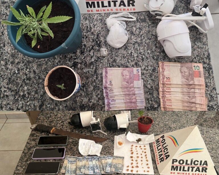 Dois homens são presos pela PMMG por Tráfico de Drogas em Monte Alegre de Minas