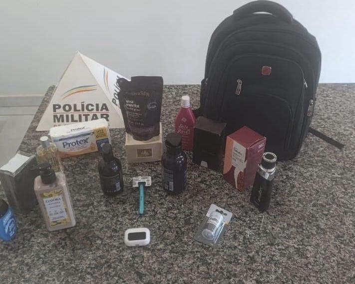 Polícia Militar prende suspeito de furto e recupera produtos em Monte Alegre de Minas