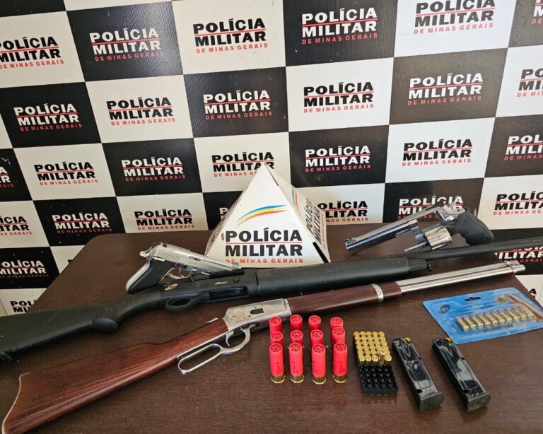 PMMG prende homem por posse ilegal de armas na Zona Rural de Ipiaçu