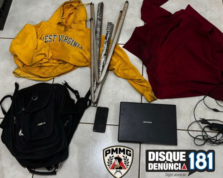 PM de Monte Alegre de Minas prende ladrão de barras de alumínio