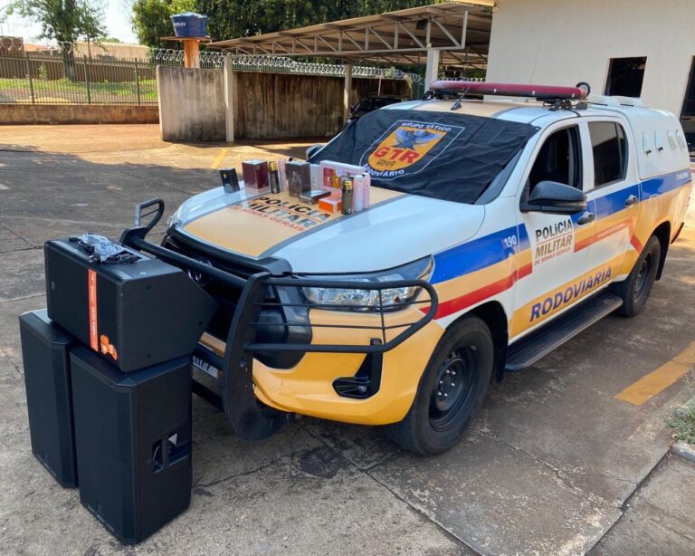 Polícia Militar Rodoviária apreende mais de R$ 25 mil em mercadorias contrabandeadas na MG-255, em Frutal