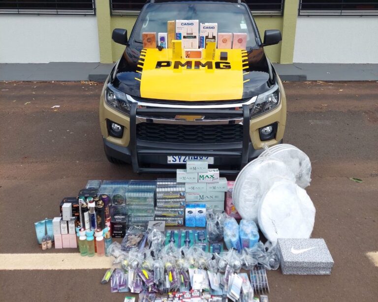 PMRv apreende R$ 26 mil em produtos estrangeiros sem nota, em Uberaba