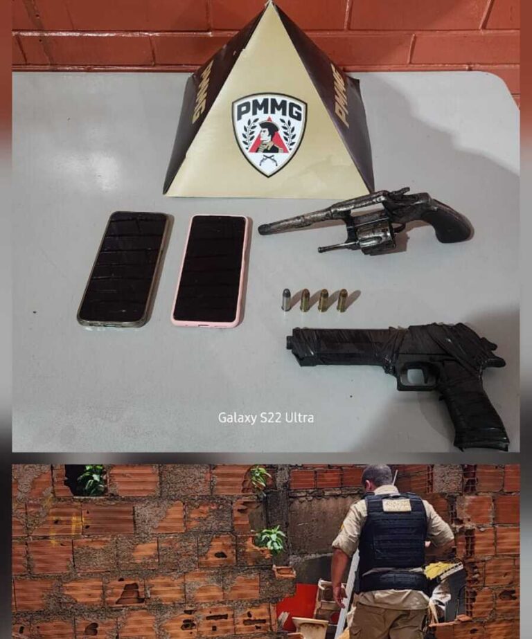 PM prende duas pessoas e apreende arma de fogo e munições em Ituiutaba