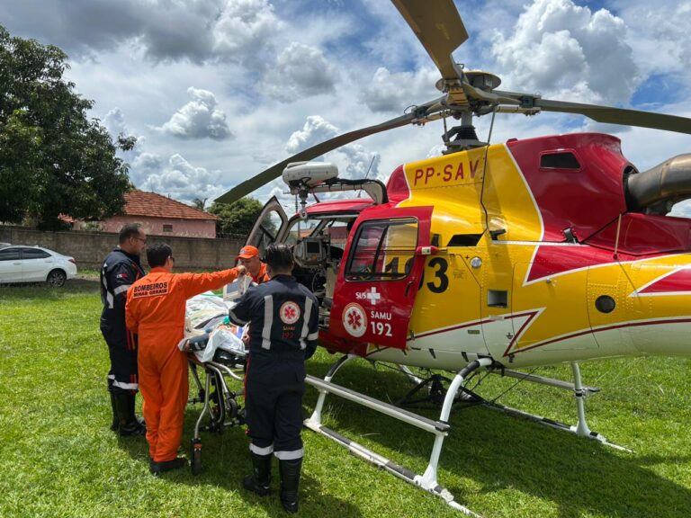 Motociclista sofre acidente grave em Ituiutaba e é transferido de helicóptero   para o Hospital em Uberlândia