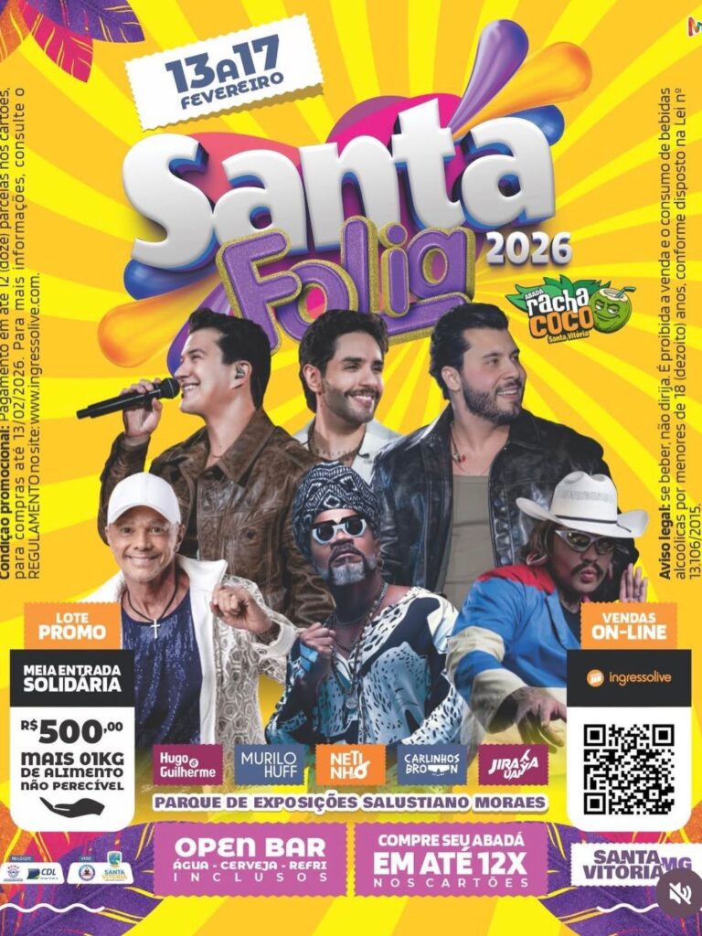 Vendas de abadás em alta confirmam o sucesso do Santa Folia 2026 em Santa Vitória