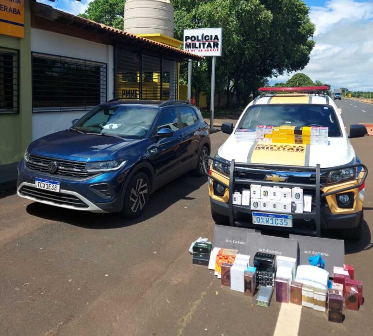 PM Rodoviária apreende carga de eletrônicos sem nota fiscal e dois homens acabam presos em Uberaba