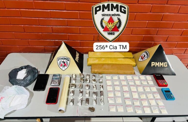 Polícia Militar prende homem e mulher por tráfico de drogas após denúncia anônima em Ituiutaba