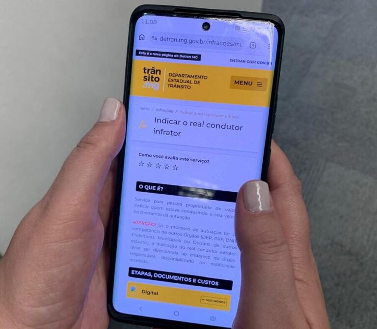 Detran-MG orienta sobre serviço que permite que indicar o real infrator