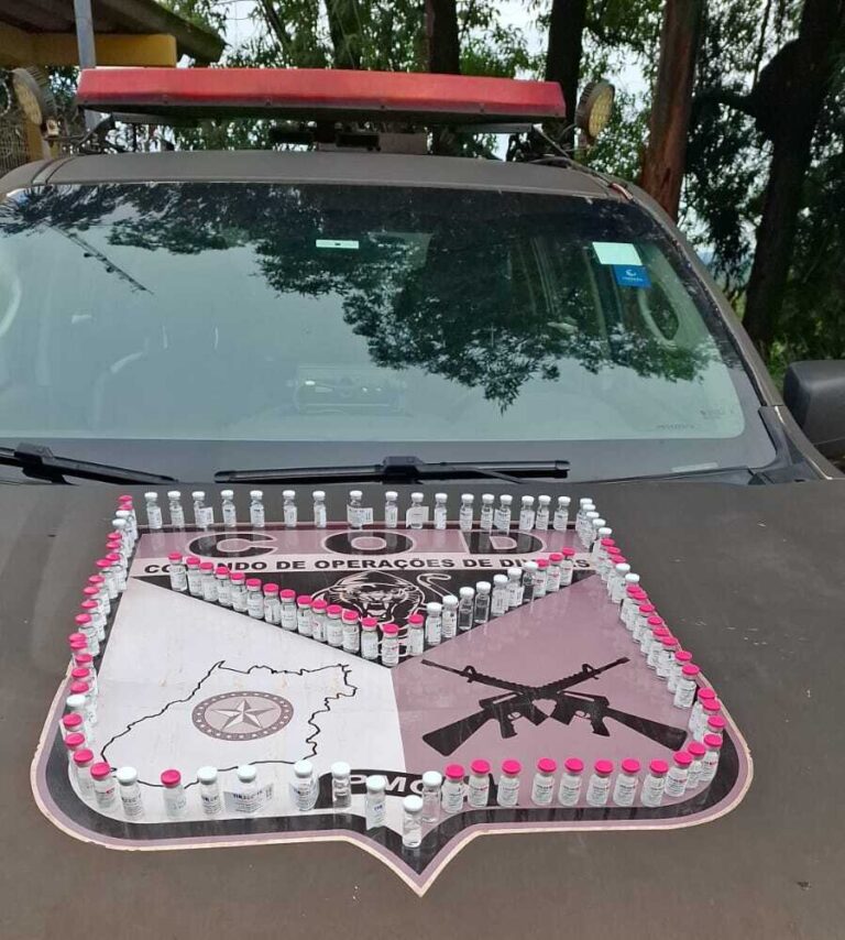 Operação conjunta apreende celulares e 177 ampolas de tirzepatida (Mounjaro) oriundas do Paraguai na MGC‑497 em Prata (MG)