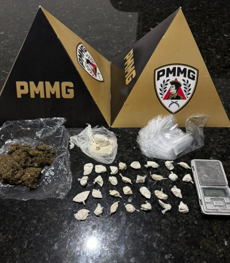 PM prende homem por tráfico e apreende drogas em Prata (MG)