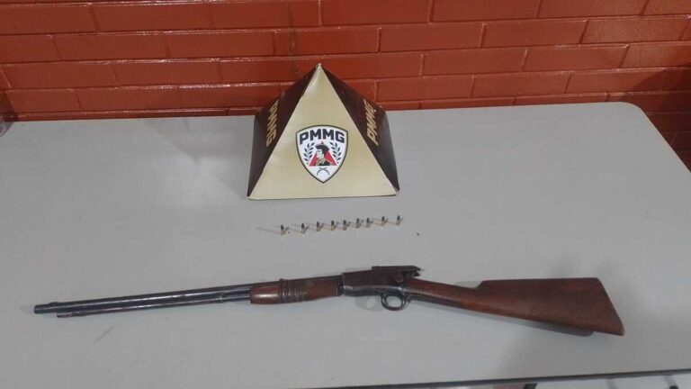 PM apreende espingarda durante ocorrência de violência doméstica em Ituiutaba