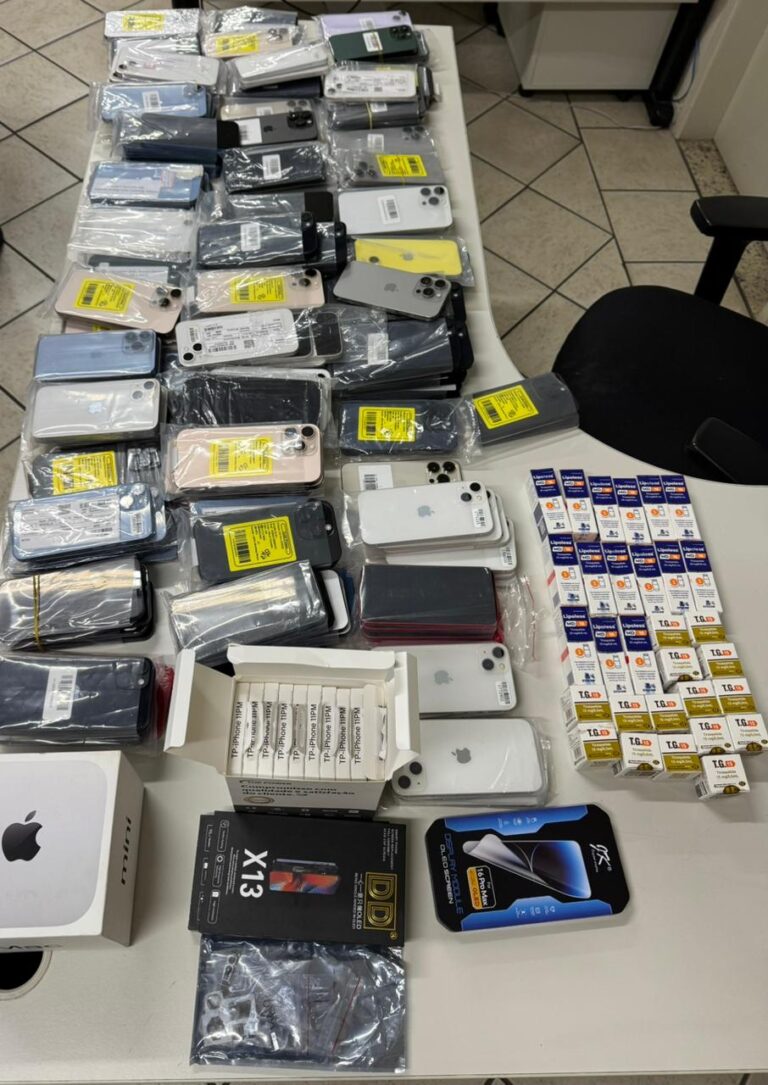 PF apreende 251 celulares escondidos em painel de carro na MGC‑393, em Minas