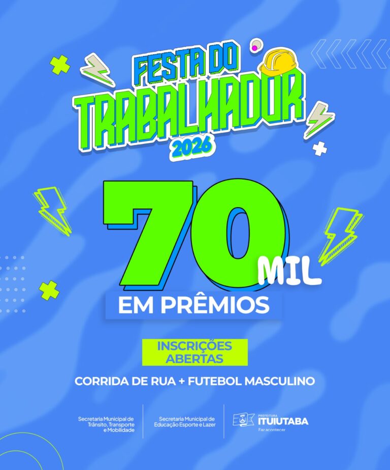 Ituiutaba anuncia 5ª Festa do Trabalhador com corrida, futebol e premiação total de até R$ 70 mil