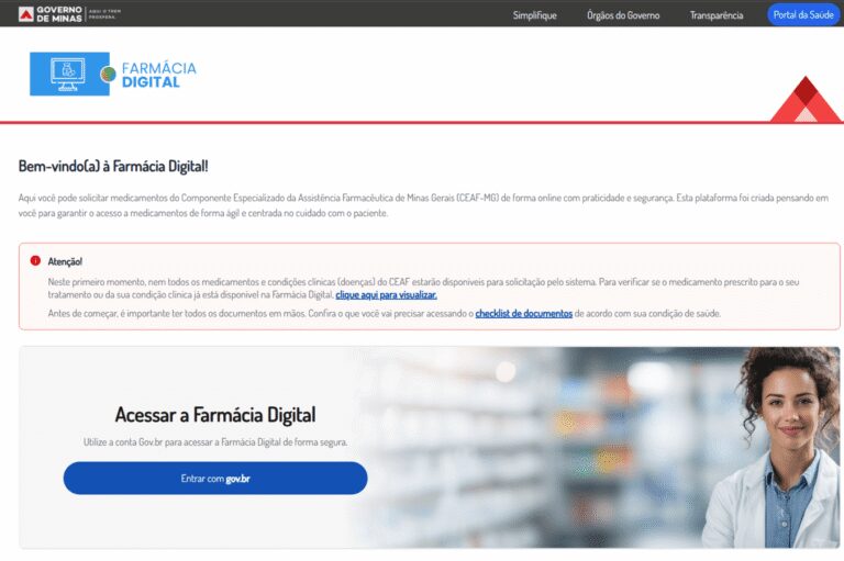 Governo de Minas lança Farmácia Digital para facilitar acesso a medicamentos especializados